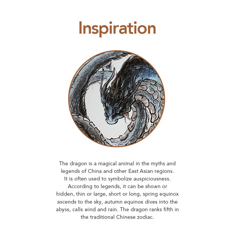 Standing Feng Shui Chinese Dragon Statue for Luck & Success