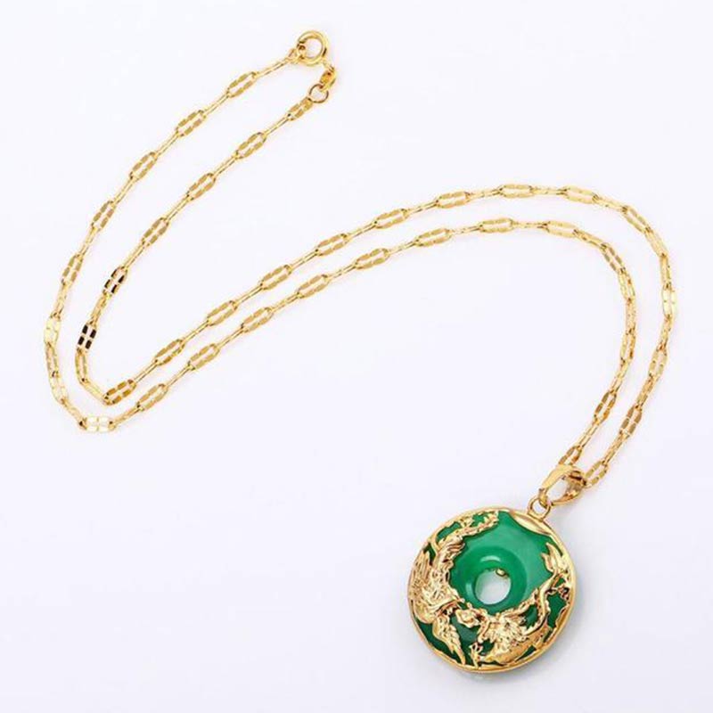 Natural Jade Prosperity Necklace for Women | Healing Harmony