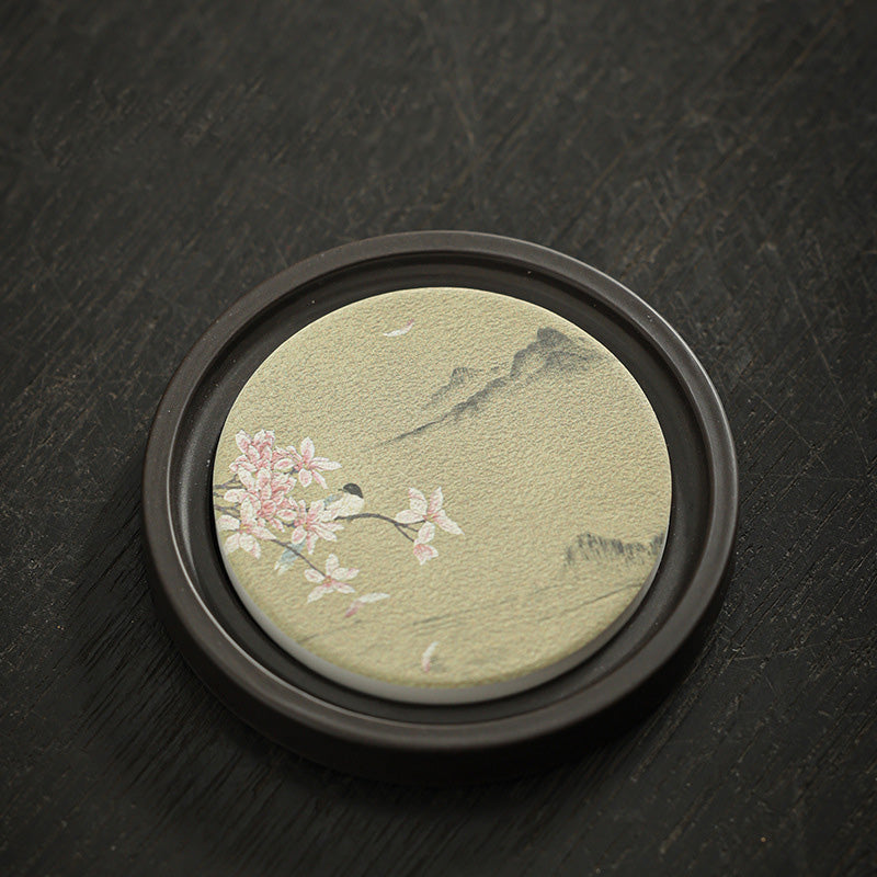 Ceramic Zen Tea Cup Mat 7.9cm | Natural Zen Decor