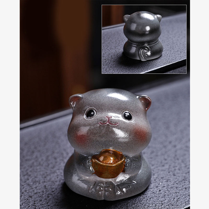 Color Changing Mini Cat Resin Tea Pet | Zen Decor Figurine