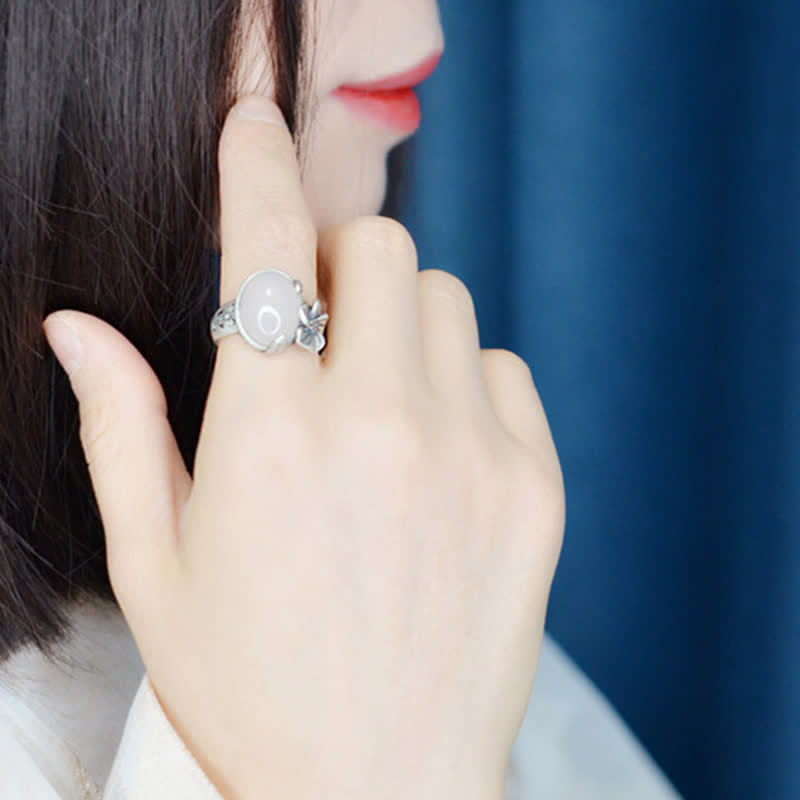 990 Sterling Silver Chalcedony Plum Positive Harmony Ring