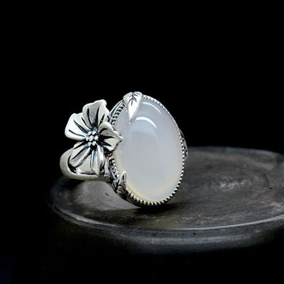 990 Sterling Silver Chalcedony Plum Positive Harmony Ring