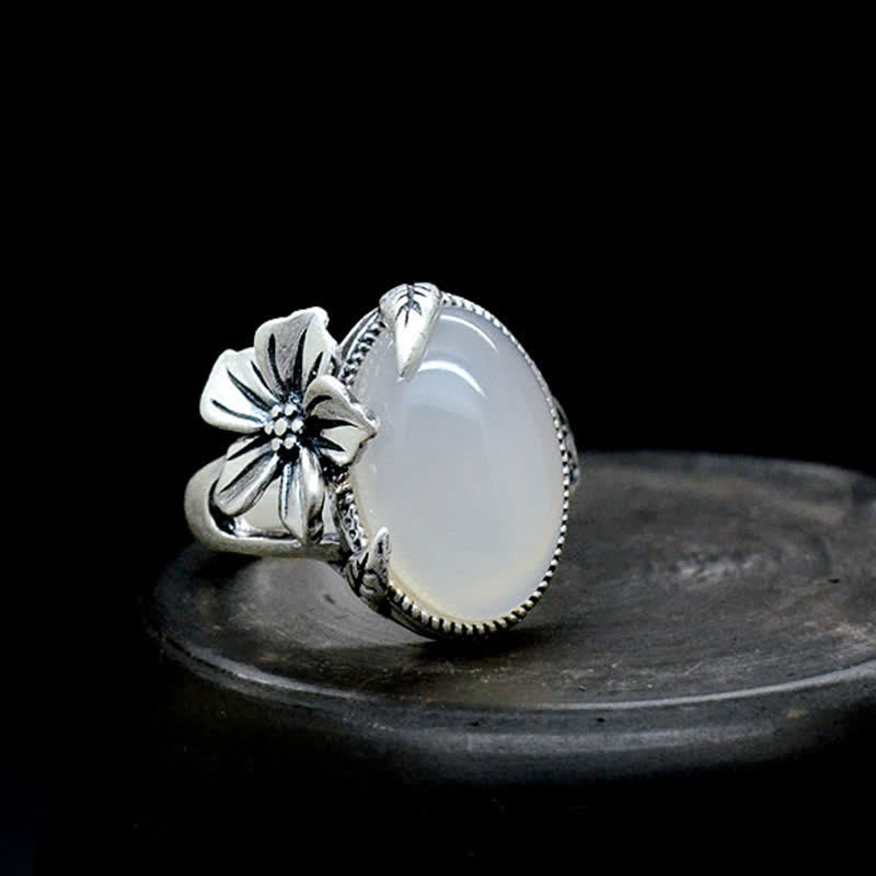 990 Sterling Silver Chalcedony Plum Positive Harmony Ring