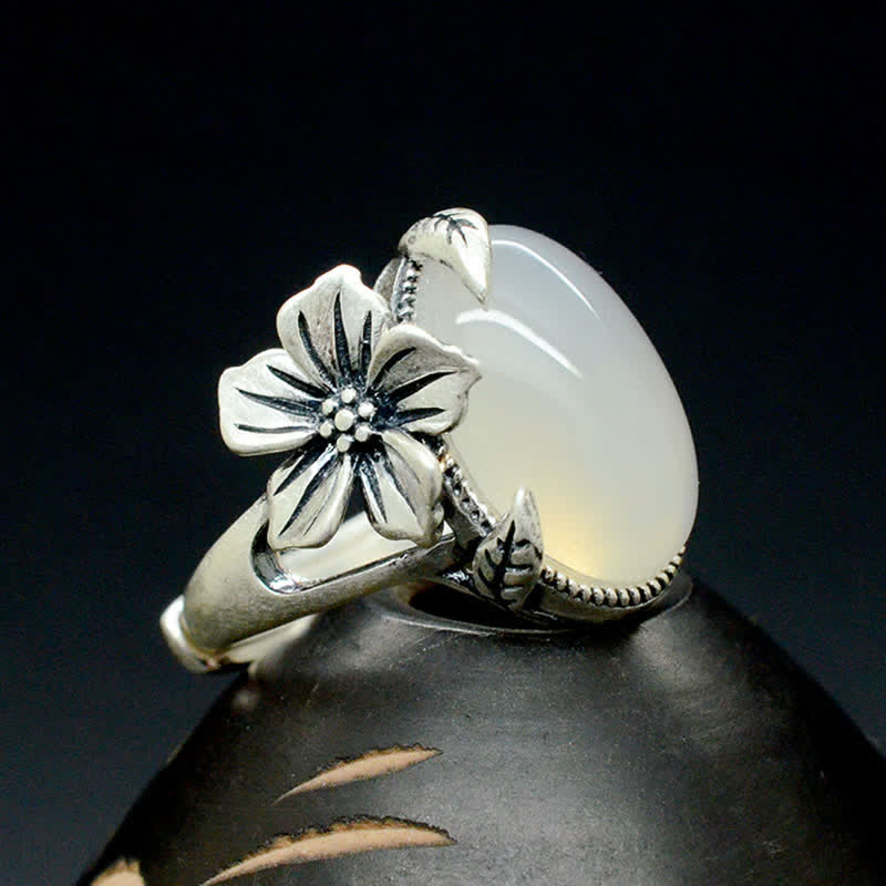 990 Sterling Silver Chalcedony Plum Positive Harmony Ring