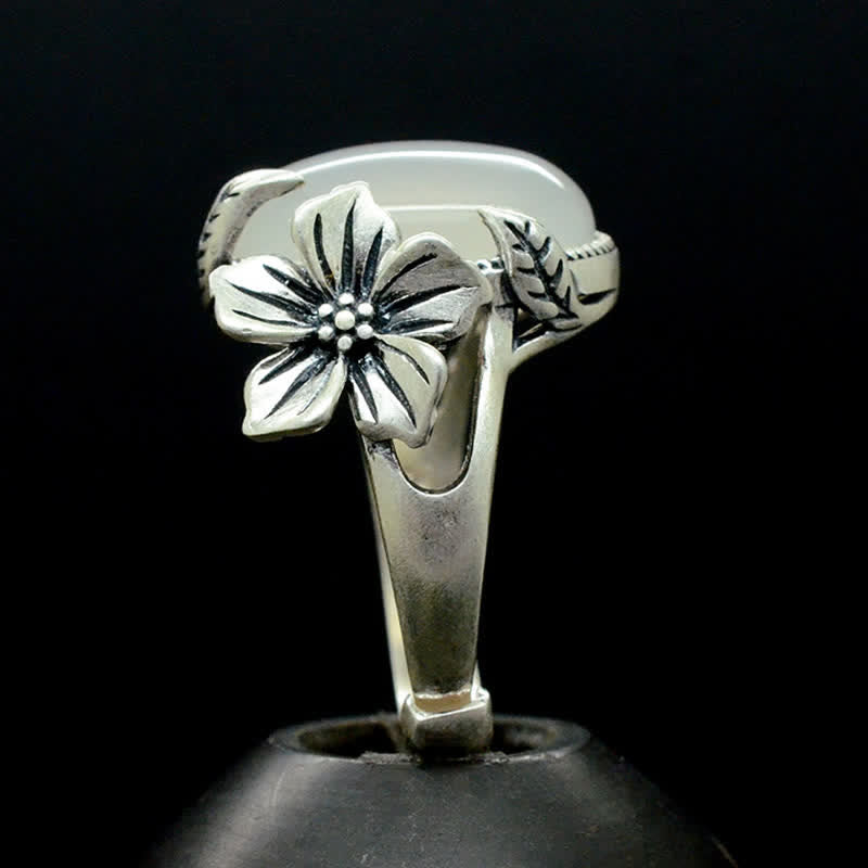 990 Sterling Silver Chalcedony Plum Positive Harmony Ring