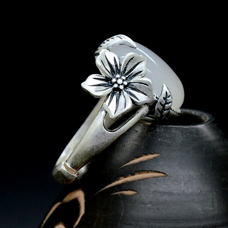 990 Sterling Silver Chalcedony Plum Positive Harmony Ring