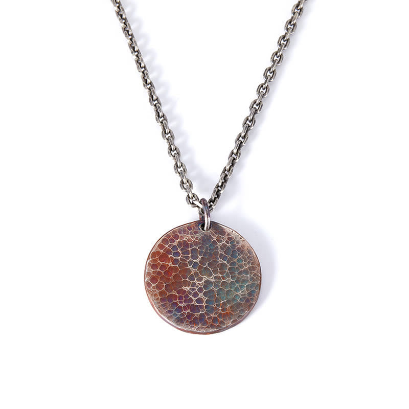 990 Sterling Silver Yin Yang Water and Fire Balance Necklace