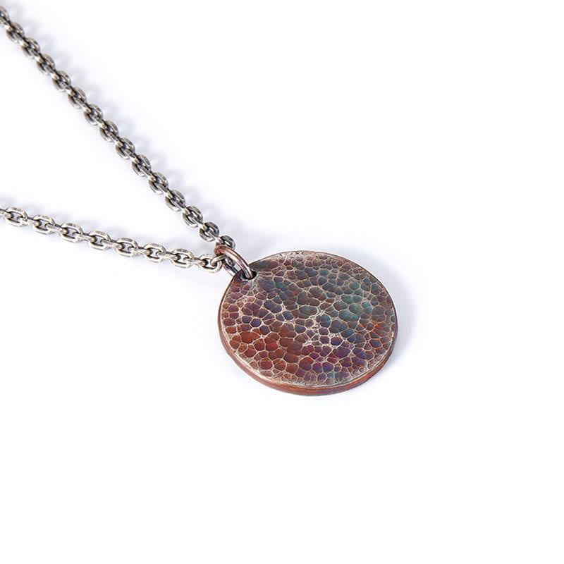 990 Sterling Silver Yin Yang Water and Fire Balance Necklace