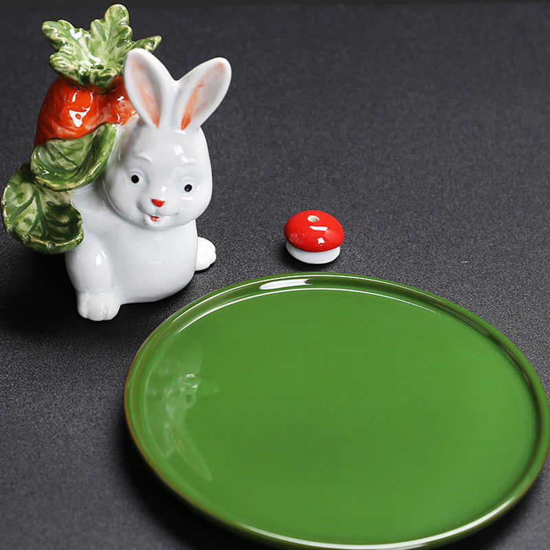 Year of the Rabbit Ceramic Incense Burner with Bunny Design