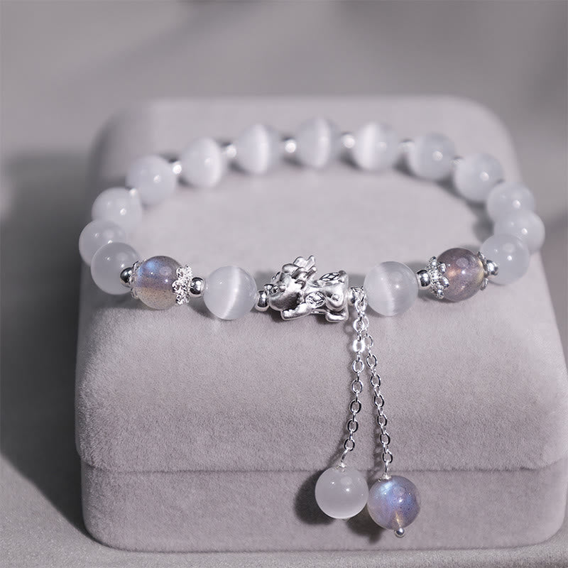 Natural Cat's Eye Moonstone Spiritual Support Bracelet