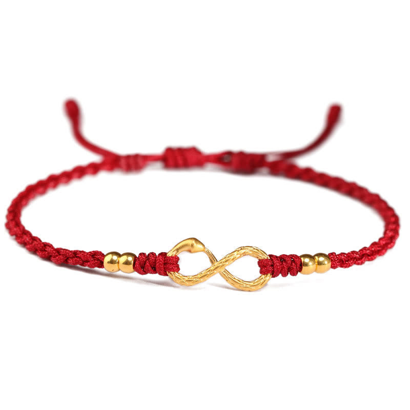 999 Gold Snake Eternal Endless Knot Bracelet