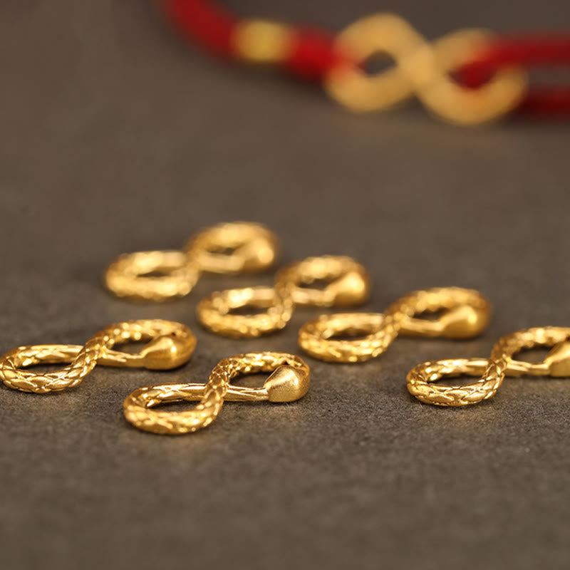 999 Gold Snake Eternal Endless Knot Bracelet