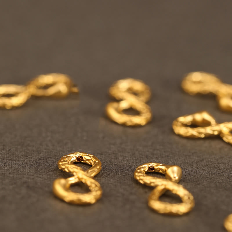 999 Gold Snake Eternal Endless Knot Bracelet