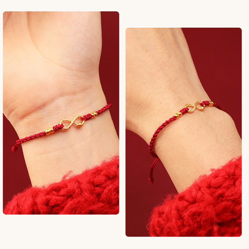 999 Gold Snake Eternal Endless Knot Bracelet