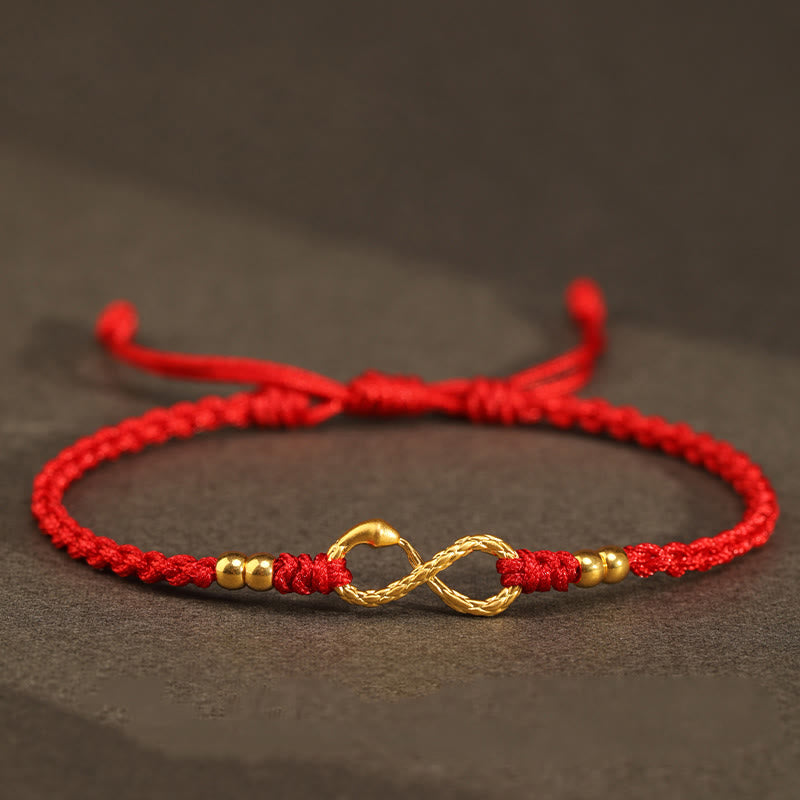 999 Gold Snake Eternal Endless Knot Bracelet
