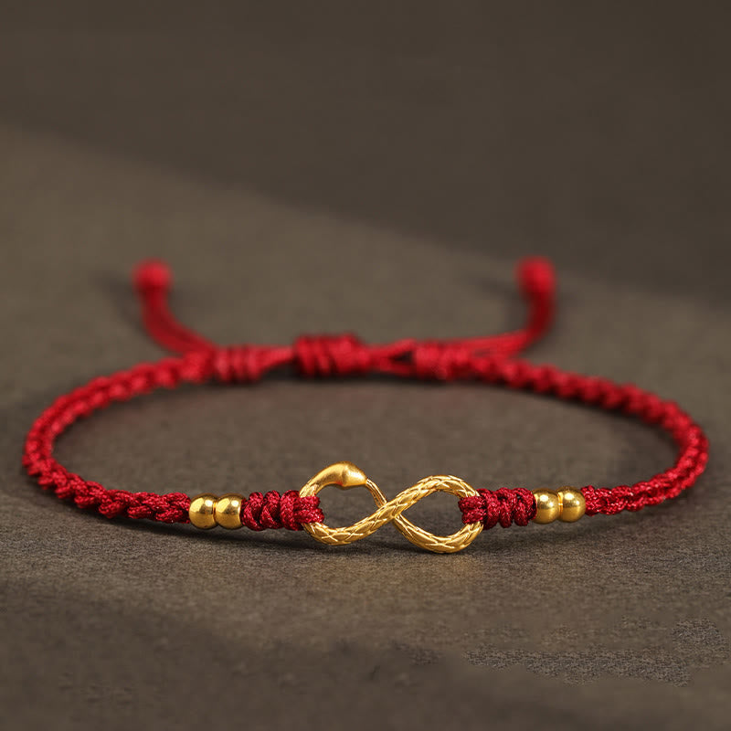 999 Gold Snake Eternal Endless Knot Bracelet
