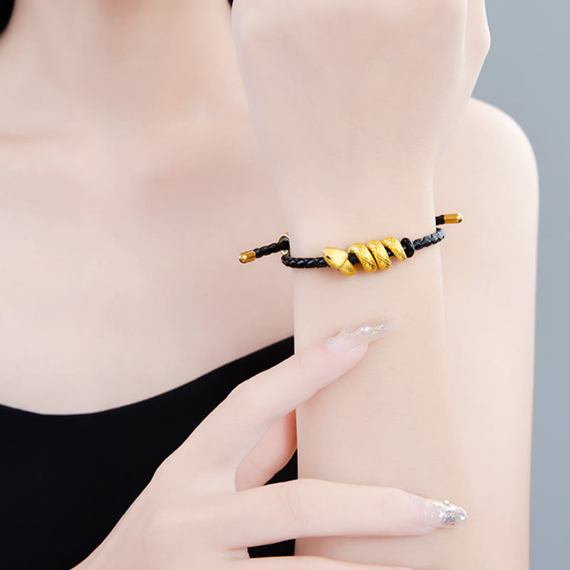 999 Gold Snake Protection Bracelet
