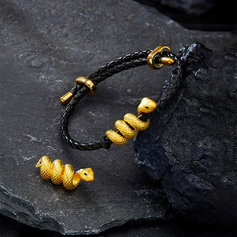 999 Gold Snake Protection Bracelet