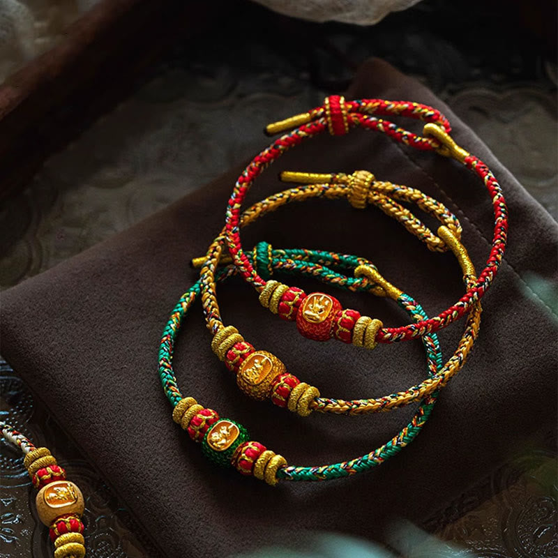 999 Gold Zodiac Snake Luck Bracelet