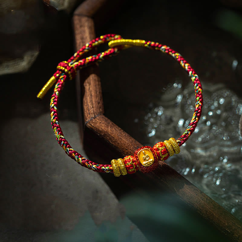 999 Gold Zodiac Snake Luck Bracelet