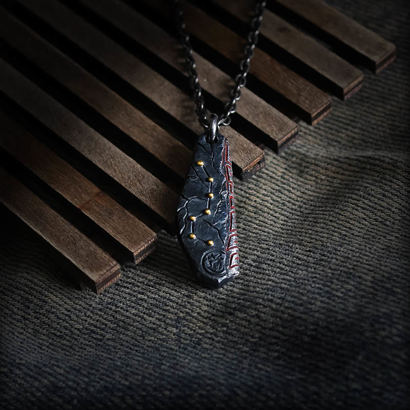 999 Sterling Silver Big Dipper Spiritual Necklace for Balance