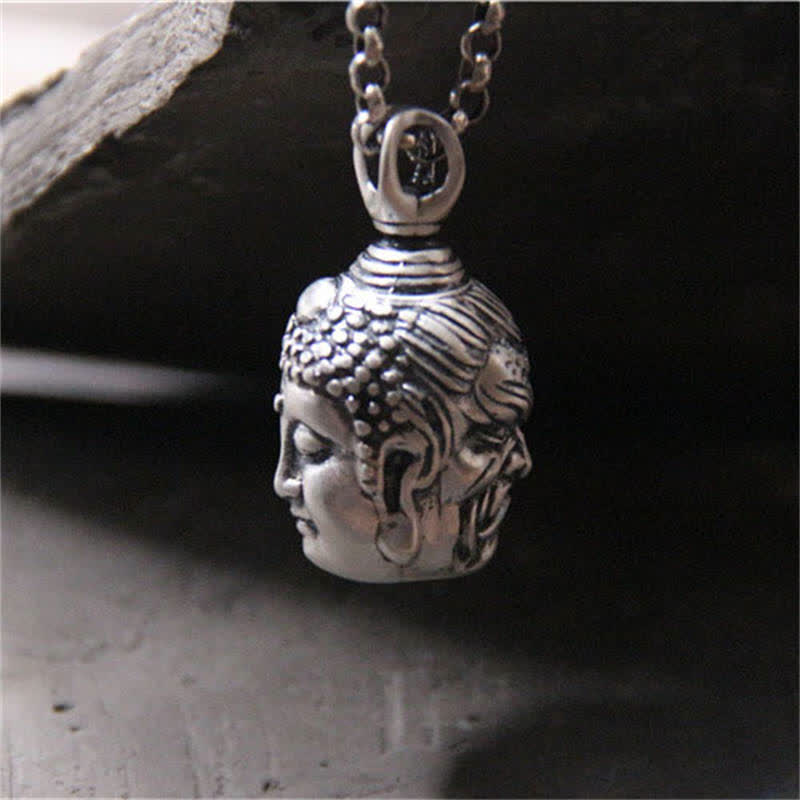 999 Sterling Silver Buddha Pendant for Serenity and Protection