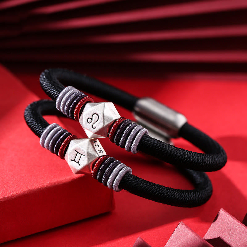 999 Sterling Silver Chinese Zodiac Bracelet for Protection