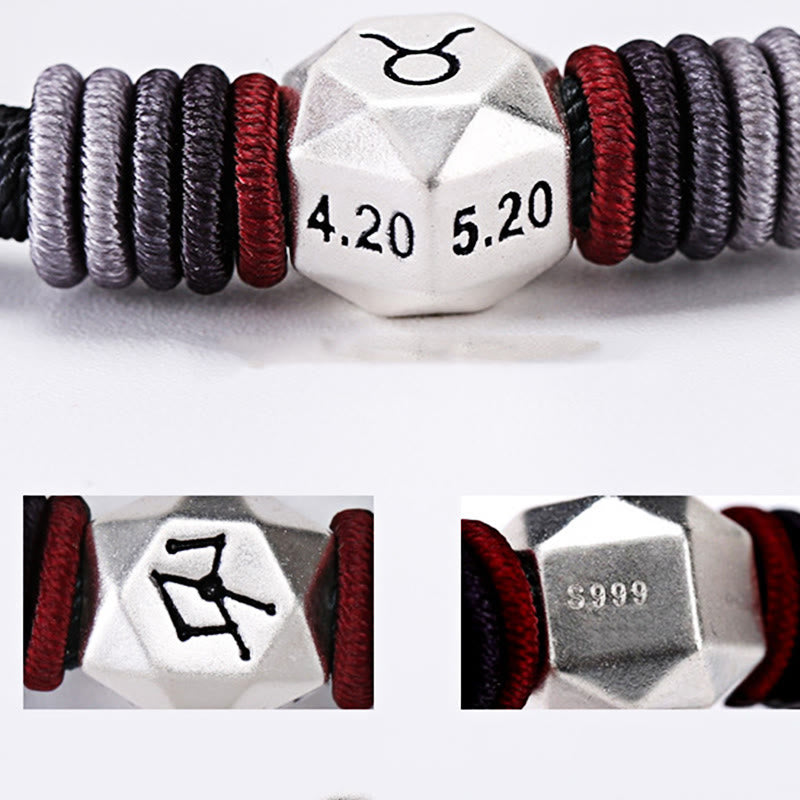 999 Sterling Silver Chinese Zodiac Bracelet for Protection