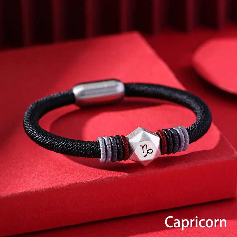 999 Sterling Silver Chinese Zodiac Bracelet for Protection