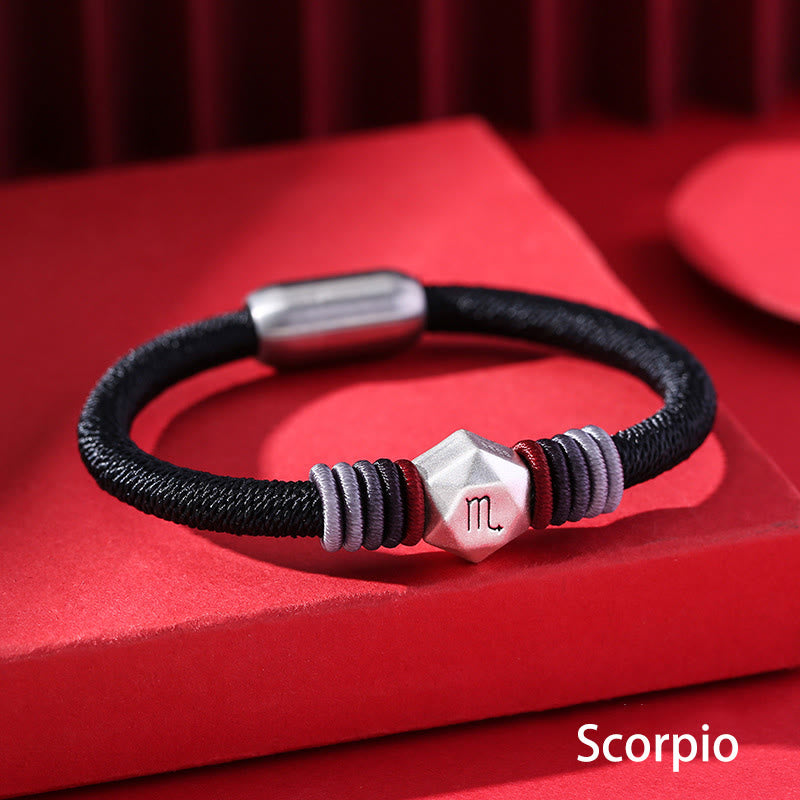 999 Sterling Silver Chinese Zodiac Bracelet for Protection