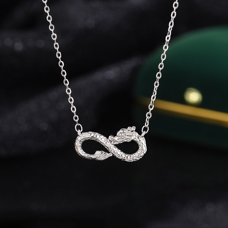 999 Sterling Silver Dragon Necklace | Endless Knot Success