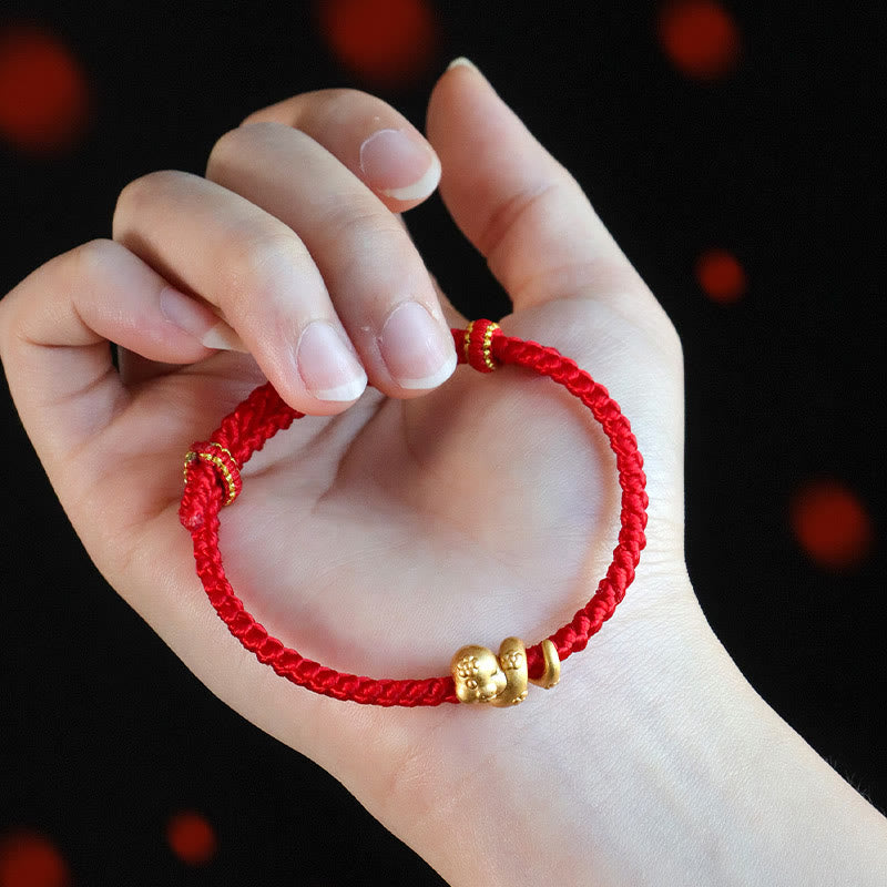999 Sterling Silver Red String Snake Bracelet | Healing Sounds