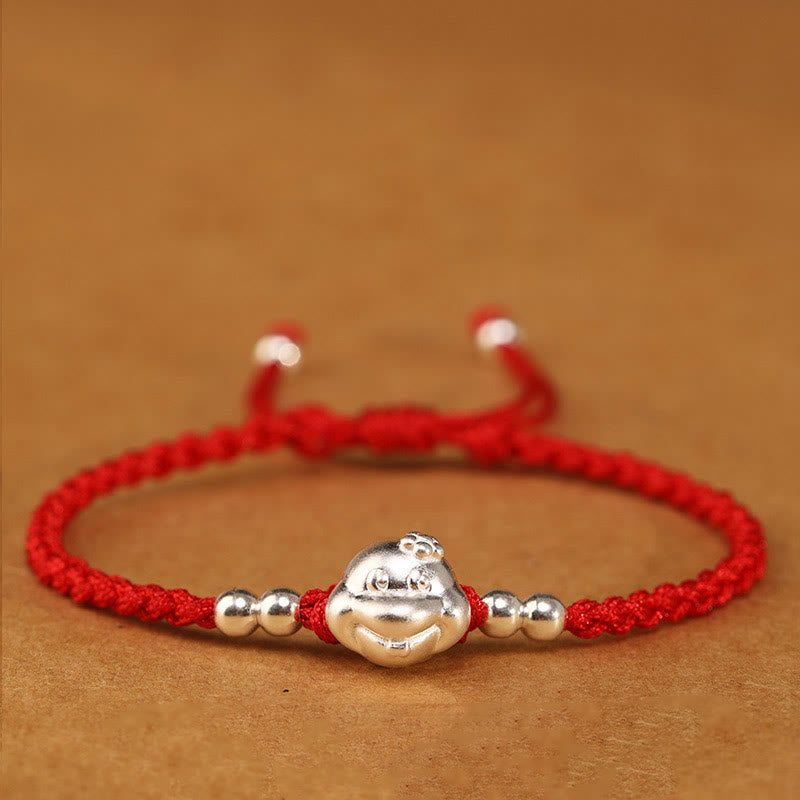 999 Sterling Silver Snake Head Red String Bracelet | Healing Sounds