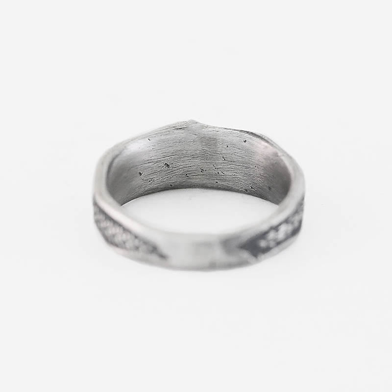 999 Sterling Silver Snake Protection Ring for Wisdom & Resilience
