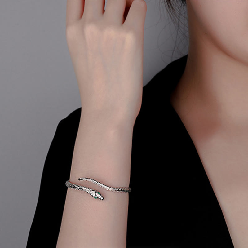 999 Sterling Silver Snake Year Zodiac Bracelet