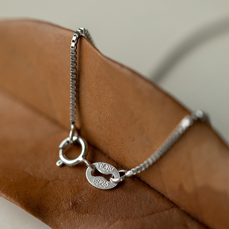 999 Sterling Silver Spiritual Necklace with Peace Joy Fu Charm