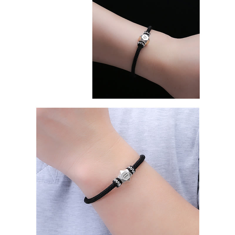 999 Sterling Silver Zodiac Protection Bracelet 17cm