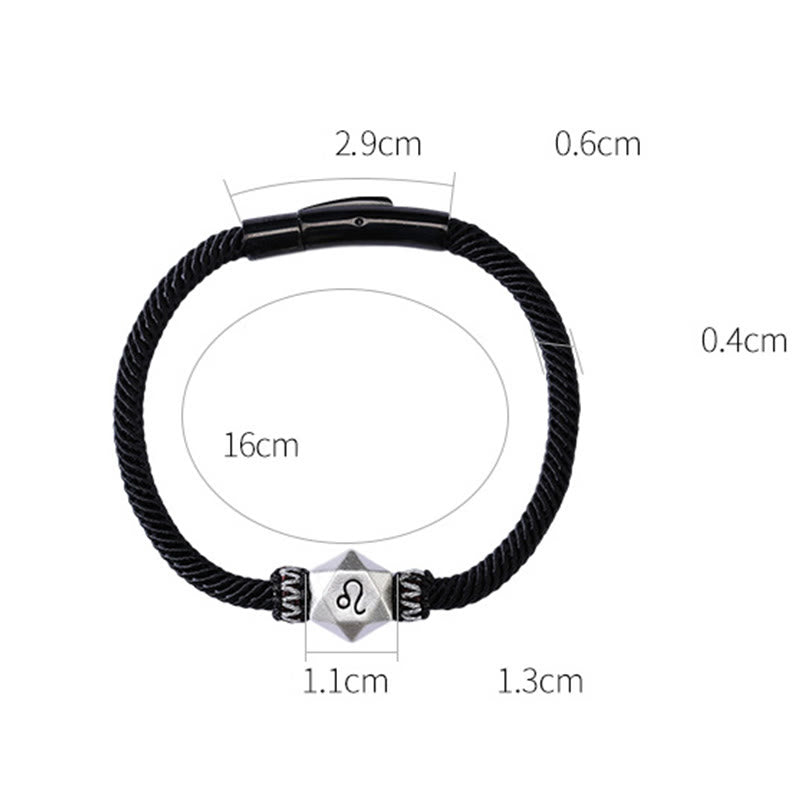 999 Sterling Silver Zodiac Protection Bracelet 17cm