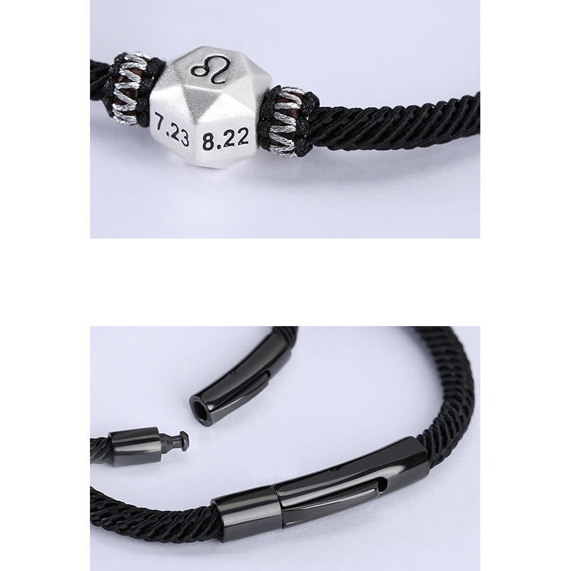 999 Sterling Silver Zodiac Protection Bracelet 17cm