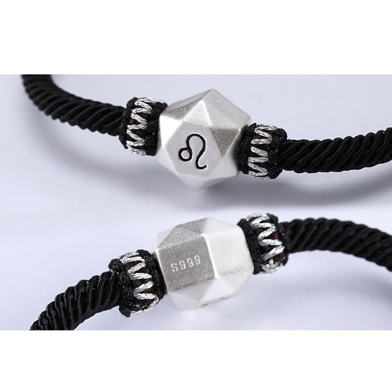 999 Sterling Silver Zodiac Protection Bracelet 17cm