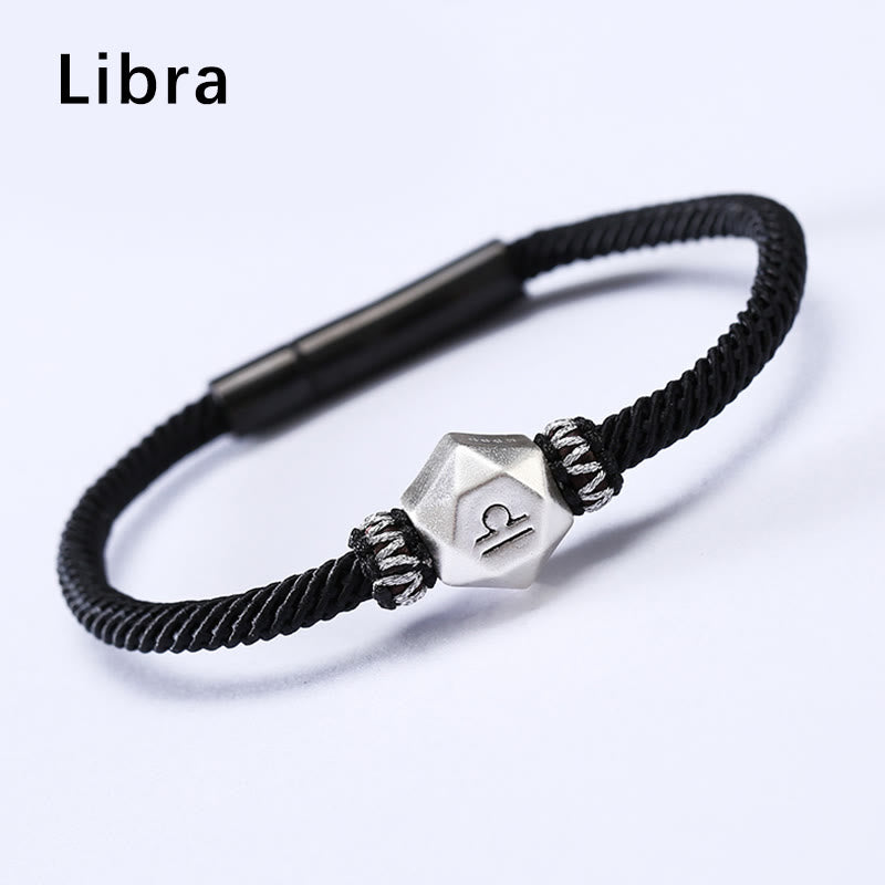 999 Sterling Silver Zodiac Protection Bracelet 17cm