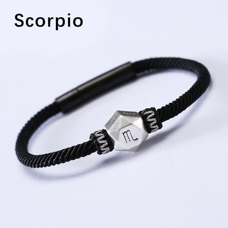 999 Sterling Silver Zodiac Protection Bracelet 17cm