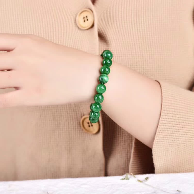 8mm Cyan Jade Bracelet | Calm Harmony Beads