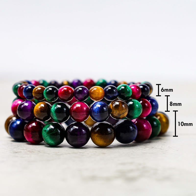 10mm Tiger Eye Courage Bracelet for Strength & Protection