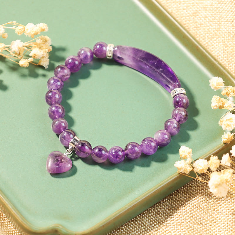 Amethyst Jewelry Bundle with Bracelet, Anklet & Necklace Set