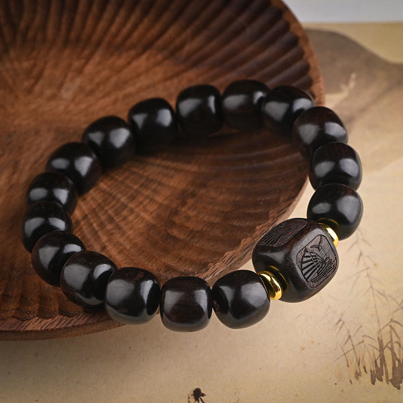 12mm Ebony Wood Lucky Balance Spiritual Bracelet