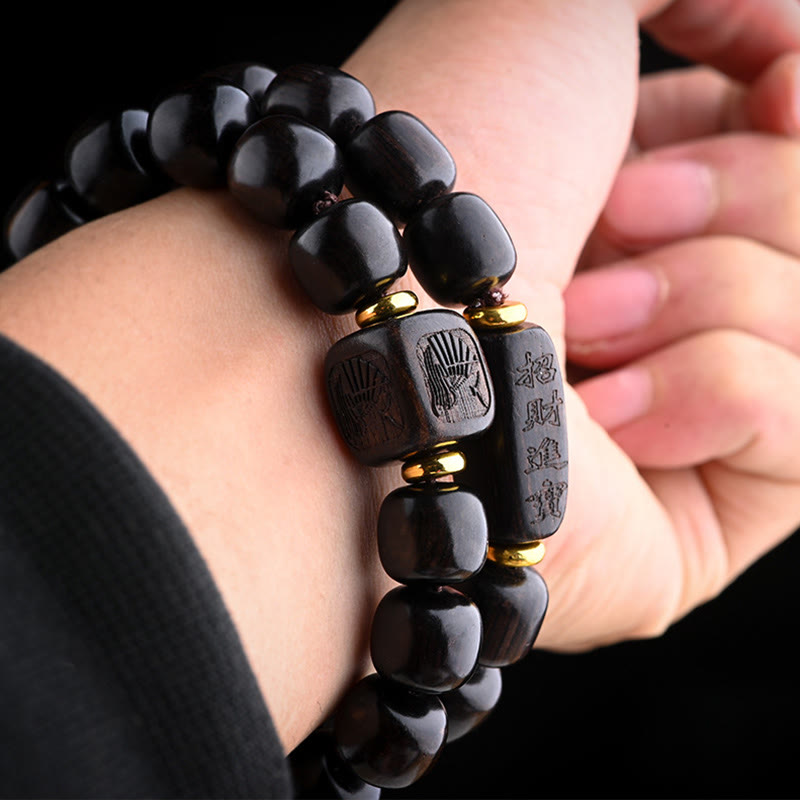 12mm Ebony Wood Lucky Balance Spiritual Bracelet