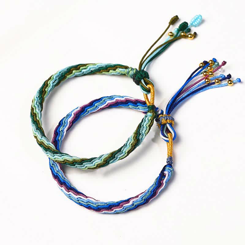 Reincarnation Knot White Jade Luck Protection Bracelet