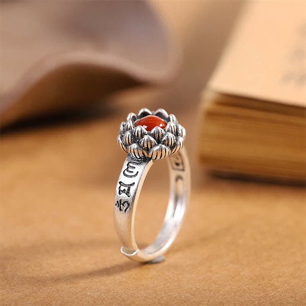 BLESS Lotus リング silver925 Sterling Silver Lotus Flower Ring, 925 Silver, Lotus Flower