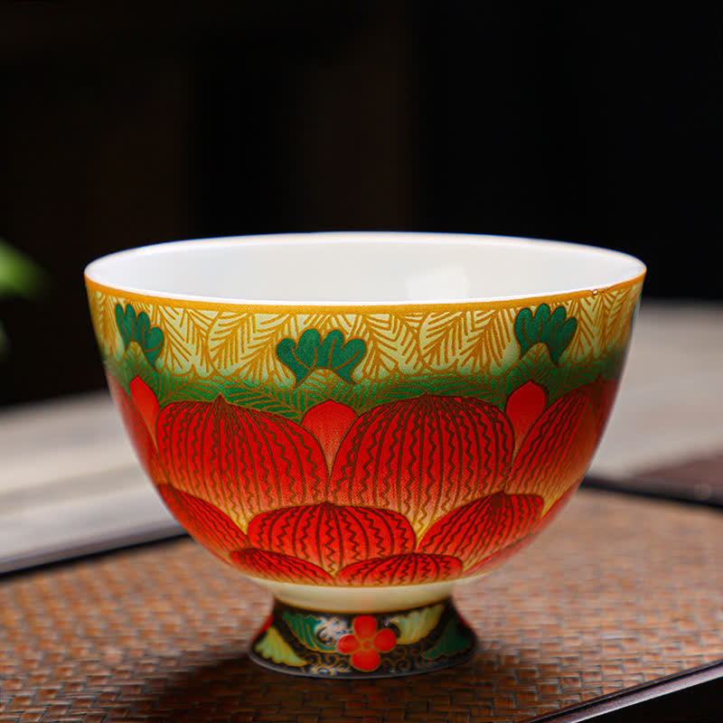 Lotus Ceramic Tea Cup 100ml Flower Design | Tableware